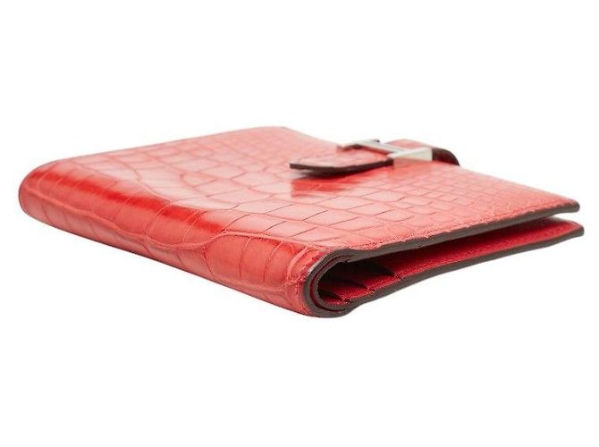 Béarn Hermès Portafoglio Hermes Bearn Compact in Alligator - vista 4