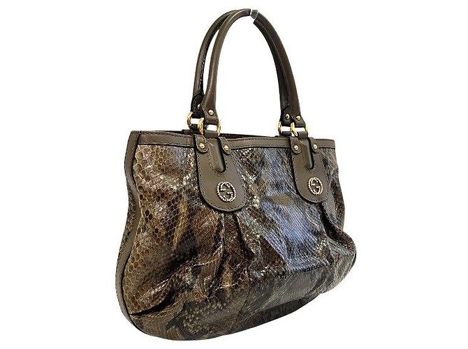 Borsa Gucci GG Interlocking in pitone - vista 6