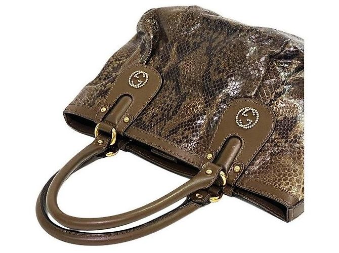Borsa Gucci GG Interlocking in pitone - vista 9