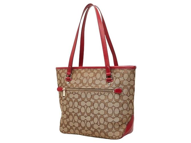 Borsa Tote COACH Signature Canvas Leather - vista 2
