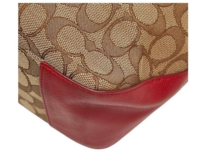 Borsa Tote COACH Signature Canvas Leather - vista 6