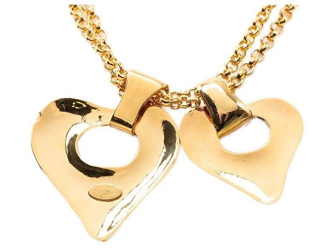 Collana con pendente Chanel Double Heart Coco Mark - vista 2