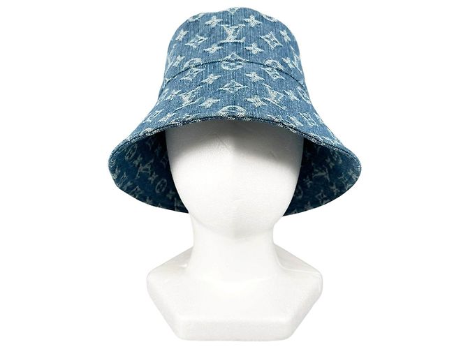 Cappello Bucket Louis Vuitton Monogram Denim - vista 3