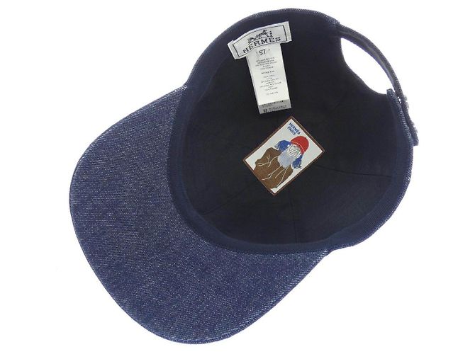 Hermès Cappello in cotone Hermes TESS DENIM LA PARISIENNE - vista 5