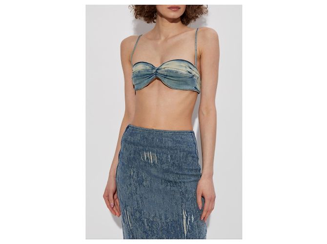 Top de denim azul Diesel DE-OUCHY-S - vista 3