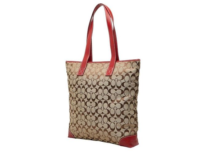 Borsa Tote COACH Signature Canvas Leather - vista 2