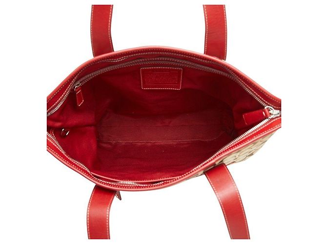 Borsa Tote COACH Signature Canvas Leather - vista 9