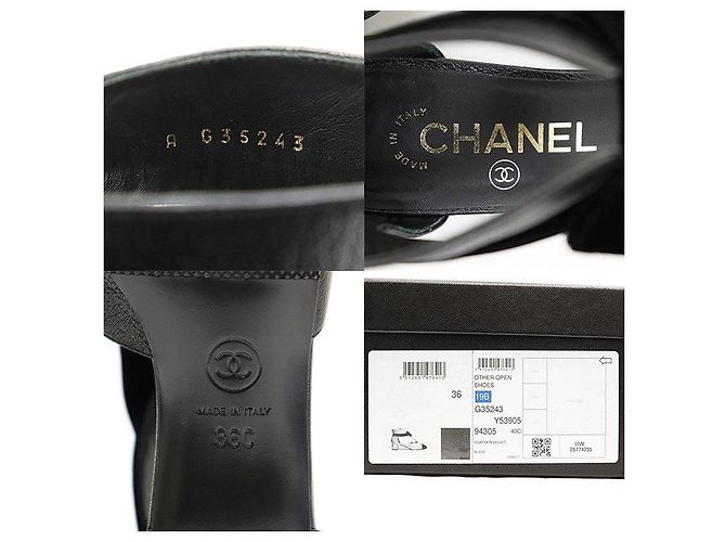 Décolleté in pelle e nastro di velluto Chanel - vista 10