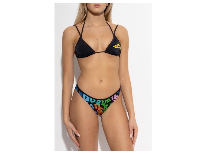 Parte inferior de traje de baño Dsquared2 negra - vista 2