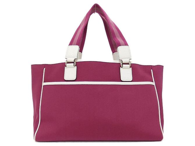 Borsa tote Gucci in nylon rosa - vista 2