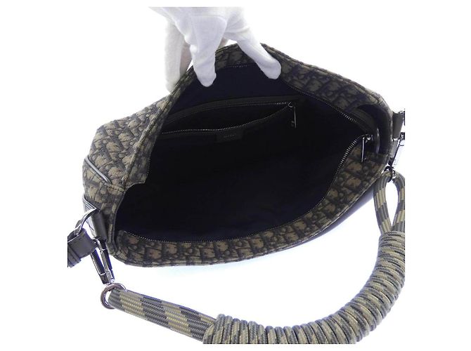 Borsa Dior Saddle in tela Oblique - vista 6