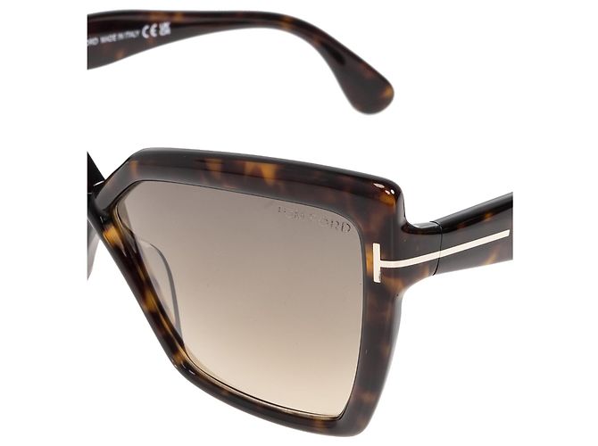 Occhiali da sole Tom Ford Oversize Quadrati Marrone Tortoise - vista 4