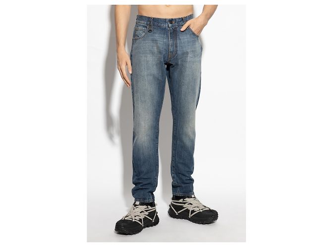 Jeans Moncler Genius Fragment Blu Distressed - vista 3