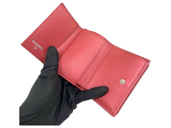 Portafoglio Trifold in pelle Camellia CHANEL - vista 7