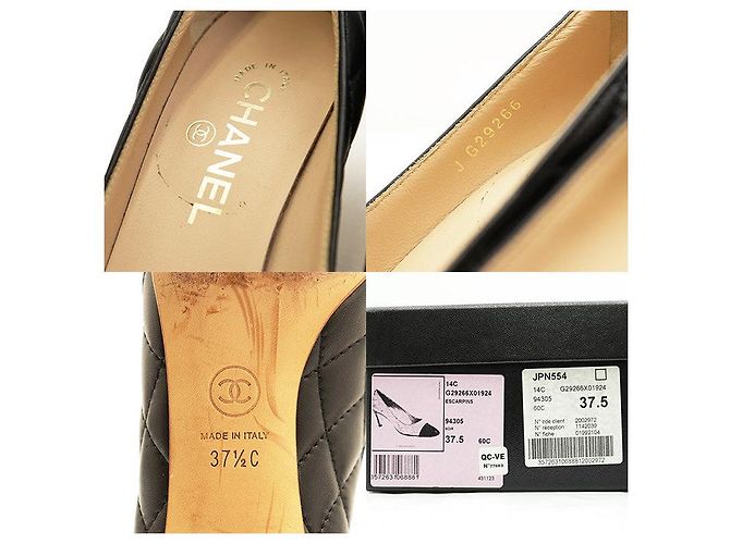 Décolleté in pelle matelassé Chanel - vista 10