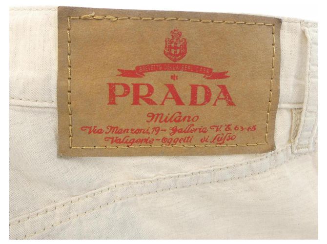 Prada Triangle Logo Cotton Pants - view 6