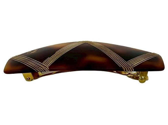 Barrette Fendi Marrom Plástico - vista 4