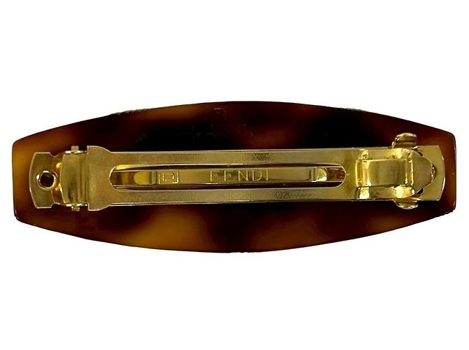 Barrette Fendi Marrom Plástico - vista 5