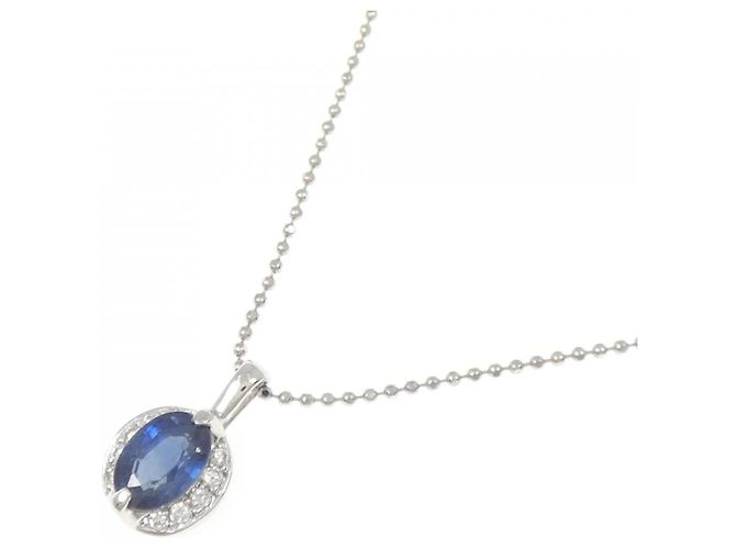Autre Marque PT900 Saphir Diamant Halskette - Ansicht 2