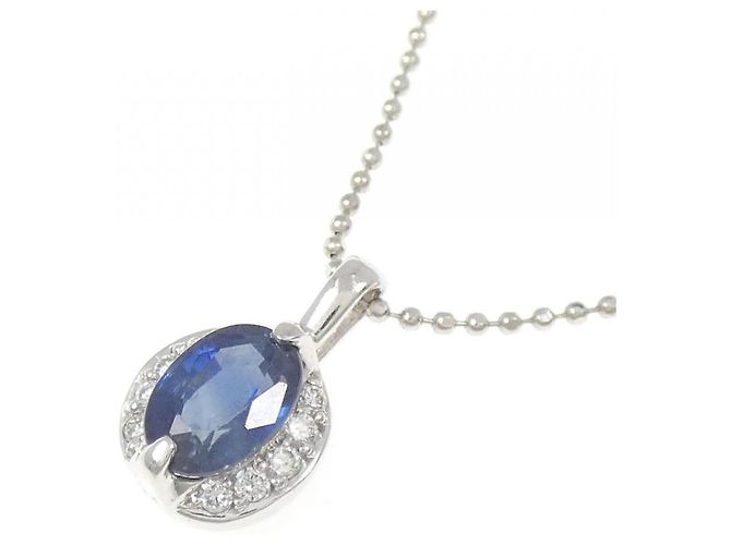 Autre Marque PT900 Saphir Diamant Halskette - Ansicht 3
