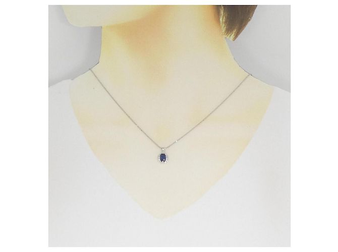 Autre Marque PT900 Saphir Diamant Halskette - Ansicht 6