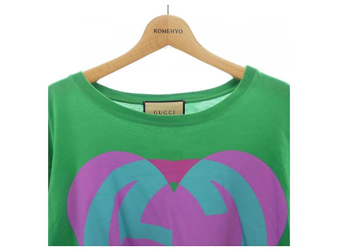Camiseta de algodón Gucci verde - vista 5