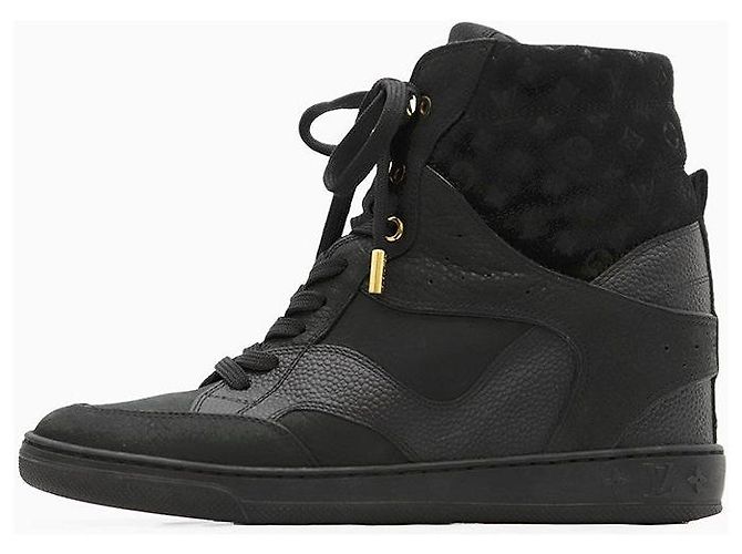 Sneakers alte Louis Vuitton Monogram in pelle e camoscio - vista 4