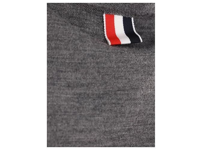 Thom Browne Polo relajado de lana gris - vista 8