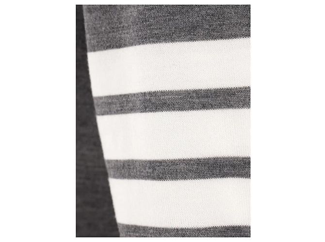 Thom Browne Polo relajado de lana gris - vista 9