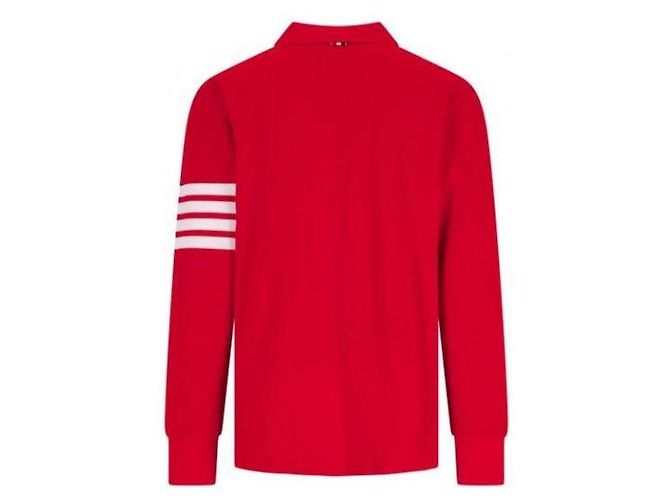Thom Browne Piqué-Poloshirt mit langen Ärmeln - Ansicht 5