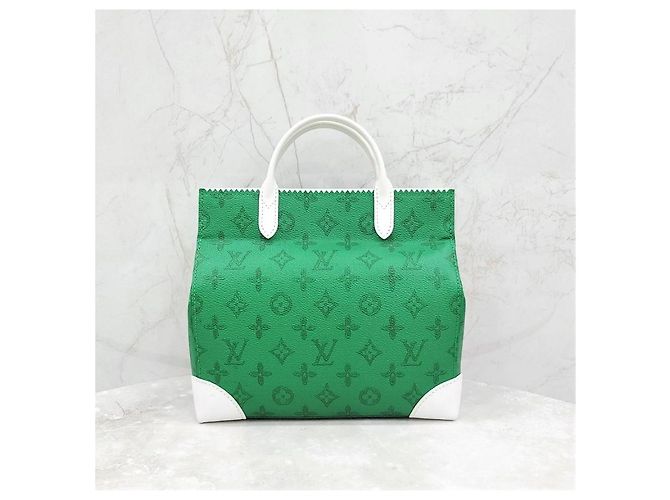 Louis Vuitton Borsa Liter Green Vintage Monogram - vista 14