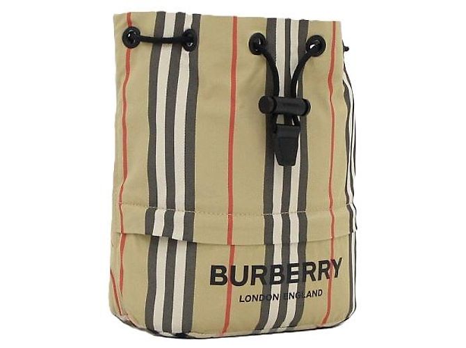 Burberry Borsa a secchiello con coulisse Poybe Check Drawstring Bucket Pouch Bag - vista 3