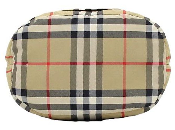 Burberry Borsa a secchiello con coulisse Poybe Check Drawstring Bucket Pouch Bag - vista 6