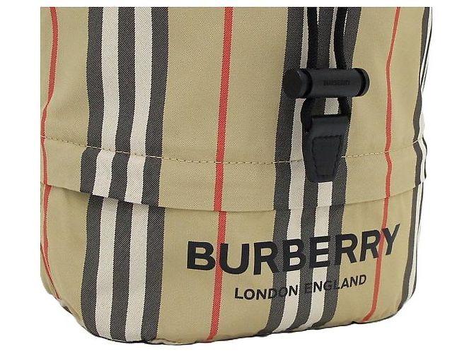 Burberry Borsa a secchiello con coulisse Poybe Check Drawstring Bucket Pouch Bag - vista 7