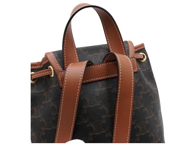 Céline Triomphe Canvas Tan Mini Polco Rucksack für Damen - Ansicht 10