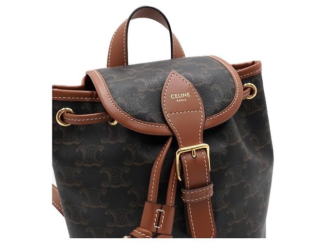 Céline Triomphe Canvas Tan Mini Polco Rucksack für Damen - Ansicht 8