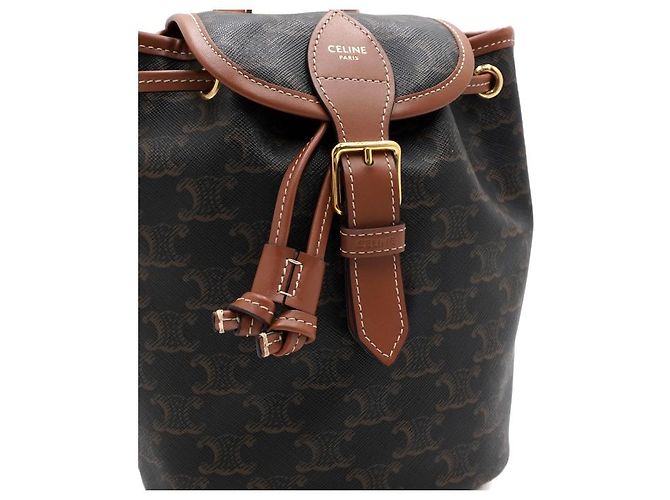 Céline Triomphe Canvas Tan Mini Polco Rucksack für Damen - Ansicht 9