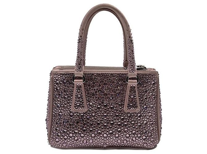 Prada Mini borsa tote Galleria Crystal - vista 3