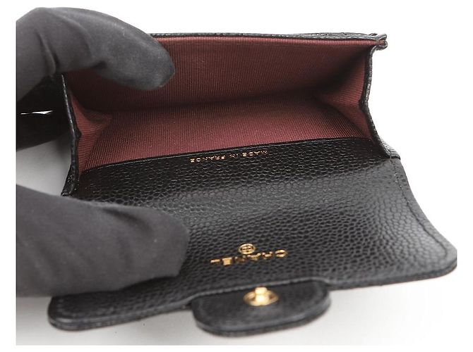 Chanel Tarjetero Classic de piel de becerro Gold - vista 8