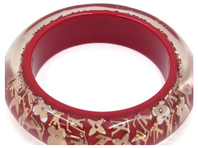 Louis Vuitton Bracciale rigido Monogram Inclusion Red da donna - vista 3