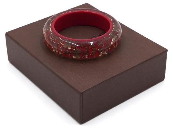 Louis Vuitton Bracciale rigido Monogram Inclusion Red da donna - vista 4