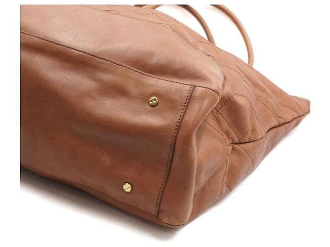 Tory Burch Braune Ledertote und Schultertasche - Ansicht 8