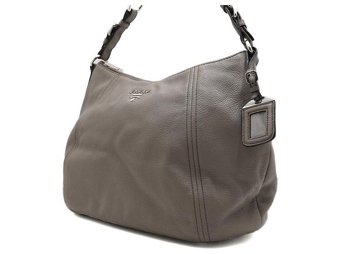 Prada Borsa a tracolla Hobo Argilla Vitello Phoenix Silver Logo - vista 2