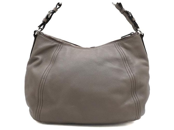 Prada Borsa a tracolla Hobo Argilla Vitello Phoenix Silver Logo - vista 4