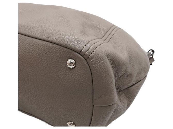 Prada Borsa a tracolla Hobo Argilla Vitello Phoenix Silver Logo - vista 9