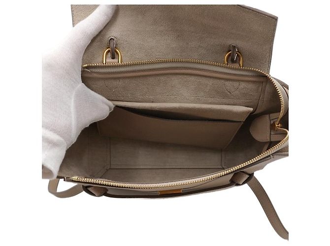 Céline Borsa Tote e Borsa a Tracolla Micro Belt Bag Taupe Chiaro - vista 5