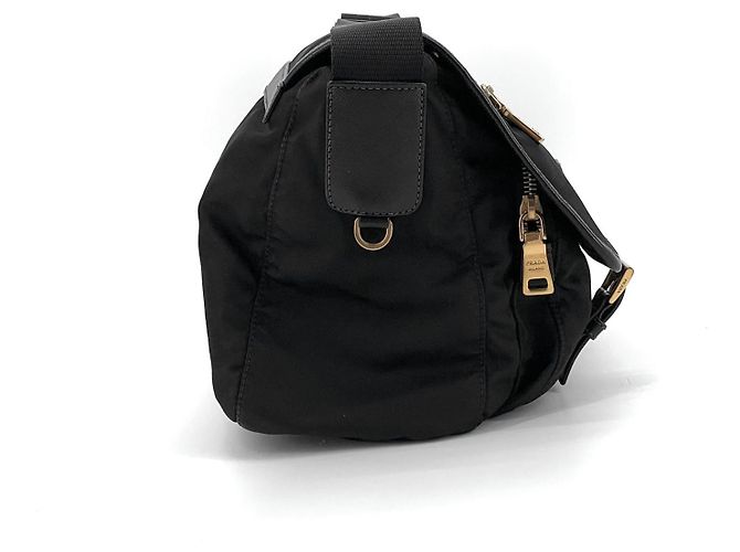 Prada Borsa Messenger Crossbody in Nylon con Logo Triangolare - vista 11