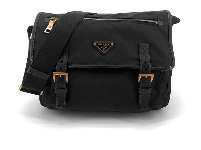 Prada Borsa Messenger Crossbody in Nylon con Logo Triangolare - vista 2