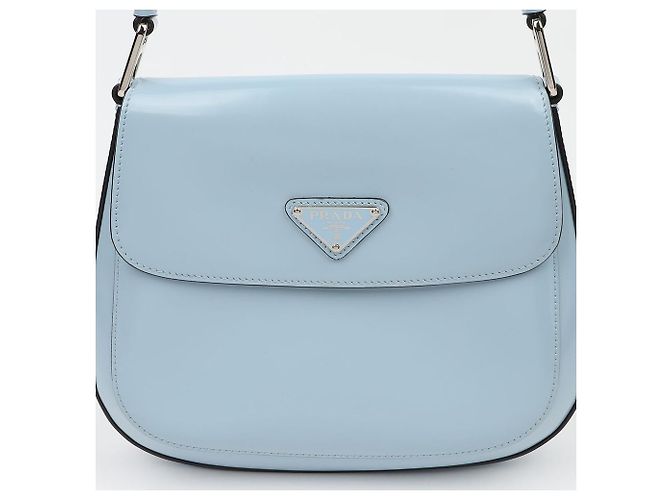 Borsa a tracolla Prada Cleos in pelle marrone - vista 3