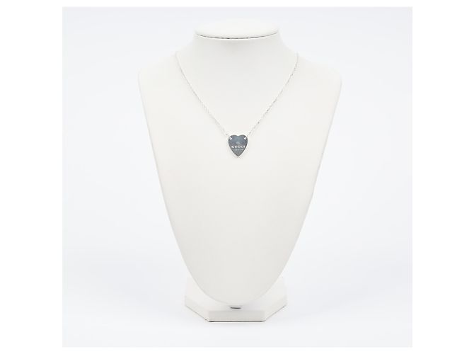 Gucci Collana con pendente a cuore Trademark Silver - vista 5
